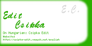 edit csipka business card